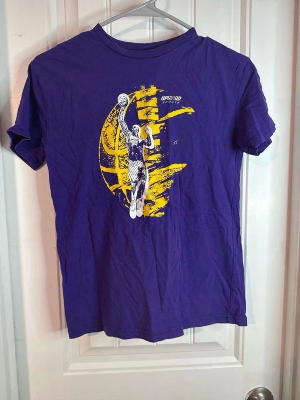 Unbranded Purple Short Sleeve Basketball Graphic Tee